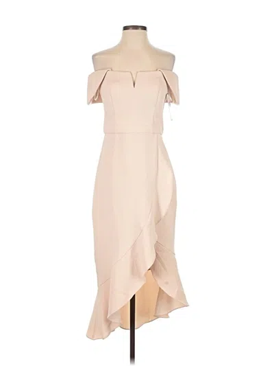 Pre-owned Xscape Cocktail Dress In Tan