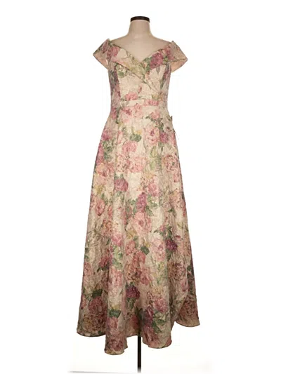 Pre-owned Xscape Cocktail Dress In Tan