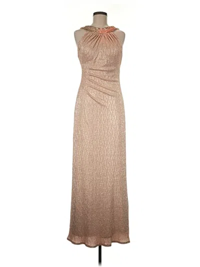 Pre-owned Xscape Cocktail Dress In Tan