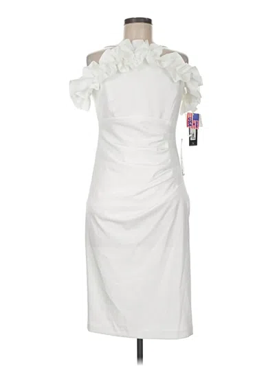 Pre-owned Xscape Cocktail Dress In White
