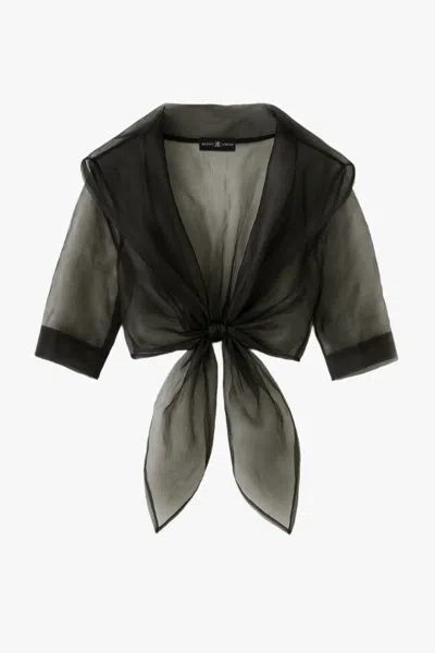 Xscape Evenings "agnes" Organza 3/4 Sleeve Shawl Wrap In White