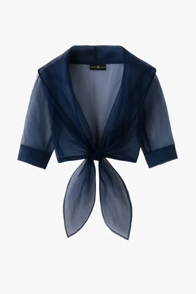 Xscape Evenings "agnes" Organza 3/4 Sleeve Shawl Wrap In Multi