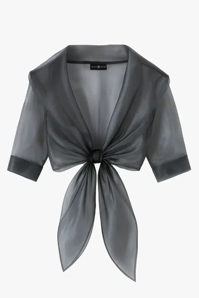 Xscape Evenings "agnes" Organza 3/4 Sleeve Shawl Wrap In Multi