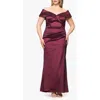 Xscape Evenings Andie Off The Shoulder Ruffle Taffeta Gown
