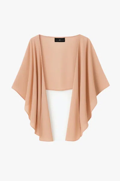 Xscape Evenings "bernadette" Chiffon Shawl Wrap In Blue