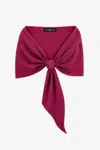 Xscape Evenings "carol" Techno Scuba Pull Through Shawl Wrap In Pink