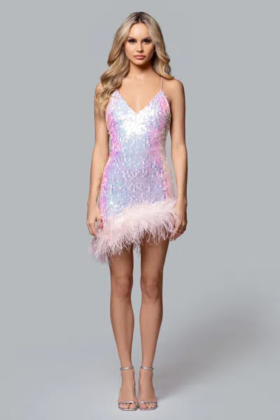 XSCAPE EVENINGS GHRAIL "ESSEX" SEQUIN MINI