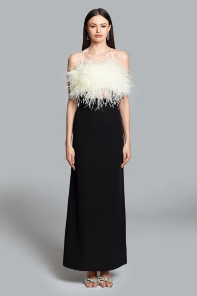 Xscape Evenings Ghrail "greenwich" Crepe Dress In Black