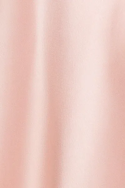 Xscape Evenings "laura" Satin Floor-length Dress With Removable Chiffon Shawl In Pink
