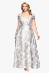 Xscape Evenings Off The Shoulder Brocade Gown In Multi