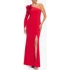 XSCAPE EVENINGS XSCAPE EVENINGS RUFFLE ONE-SHOULDER GOWN