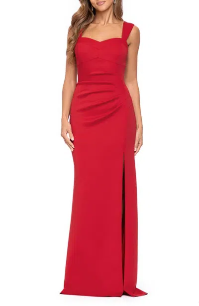 Xscape Evenings Scuba Knit Column Gown In Multi