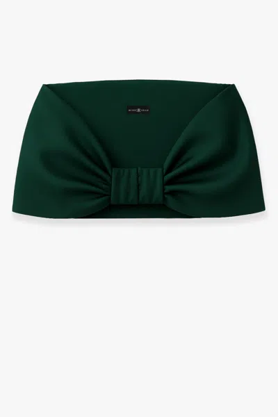 Xscape Evenings "thalia" Stretch Mikado Shawl Wrap In Green