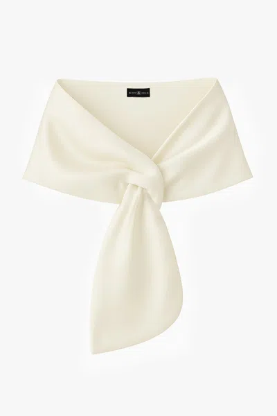 XSCAPE EVENINGS "TRIXIE" SATIN PULL THROUGH SHAWL WRAP