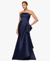 Xscape Petite Strapless Long Dress In Blue