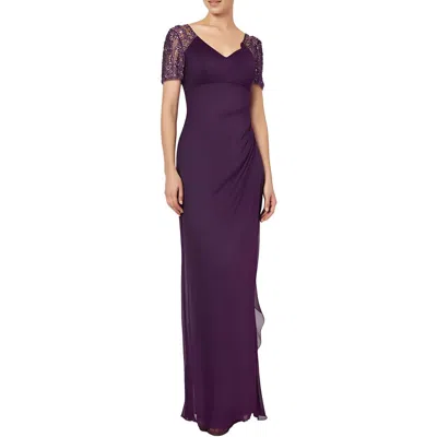 Xscape Petites Lana Womens Embellished Long Evening Dress