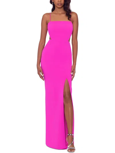 Xscape Petites Womens Semi-formal Hi-low Cocktail And Party Dress In Pink