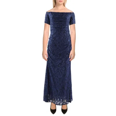 Xscape Petites Womens Sequined Nylon Evening Dress