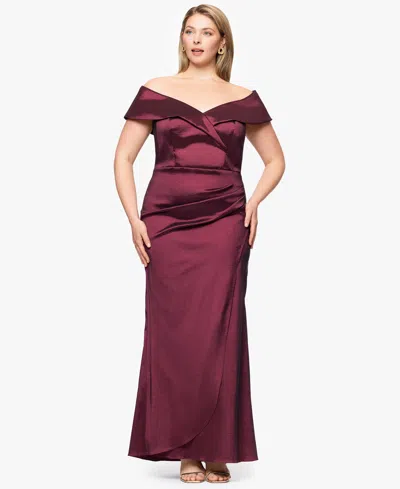 Xscape Plus Size Sweetheart-neckline Long Sheath Dress