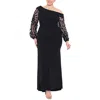 Xscape Plus Womens Applique Polyester Evening Dress