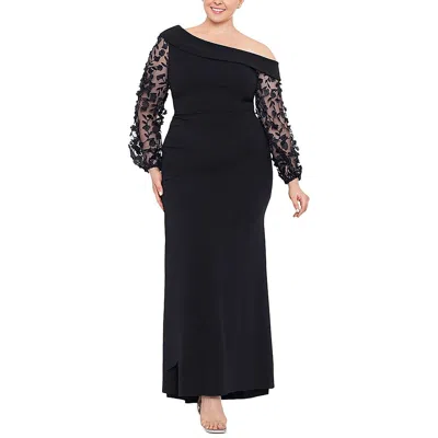 Xscape Plus Womens Applique Polyester Evening Dress