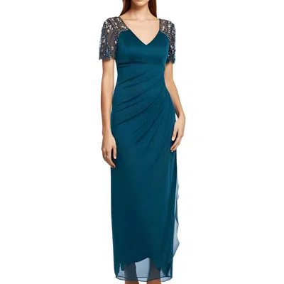 Xscape Plus Womens Embellished Maxi Evening Dress