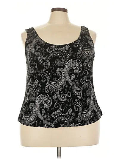 Pre-owned Xscape Sleeveless Blouse In Black