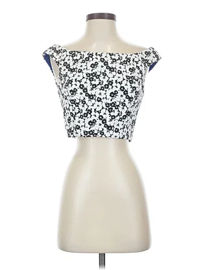 Pre-owned Xscape Sleeveless Blouse In Ivory