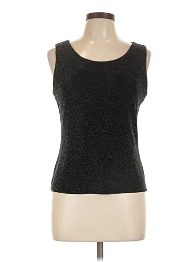 Pre-owned Xscape Sleeveless Top Black Scoop Neck Tops
