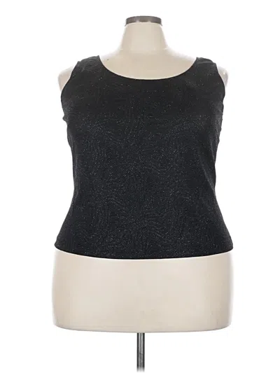 Pre-owned Xscape Sleeveless Top Black Scoop Neck Tops