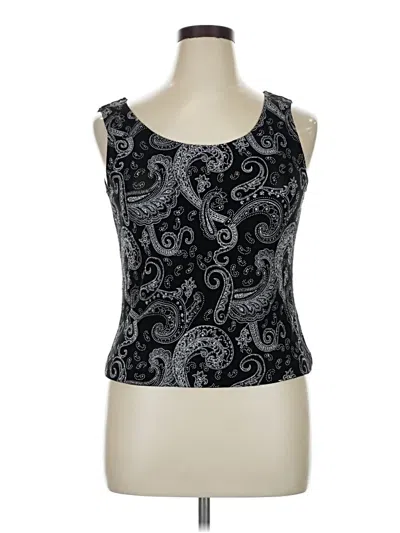 Pre-owned Xscape Sleeveless Top Black Scoop Neck Tops