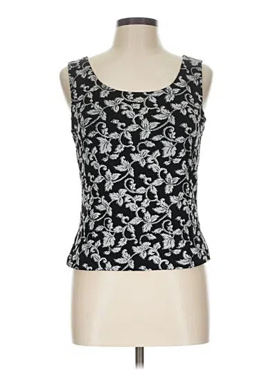 Pre-owned Xscape Sleeveless Top Black Scoop Neck Tops