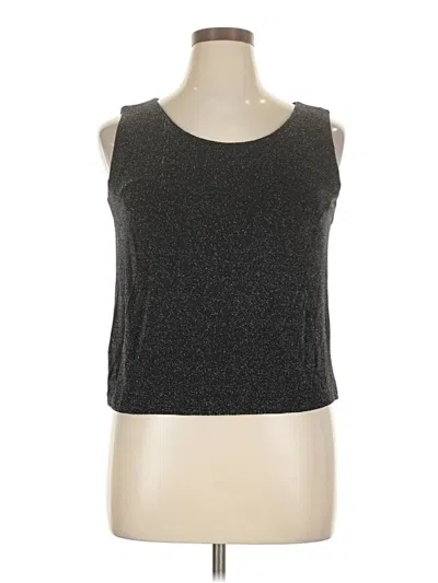 Pre-owned Xscape Sleeveless Top Gray Scoop Neck Tops