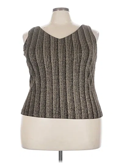 Pre-owned Xscape Sleeveless Top Gray Sweetheart Neckline Tops