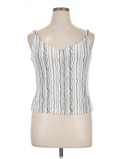 Pre-owned Xscape Sleeveless Top Silver Scoop Neck Tops