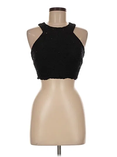 Pre-owned Xscape Tank Top Black Halter Neckline Tops