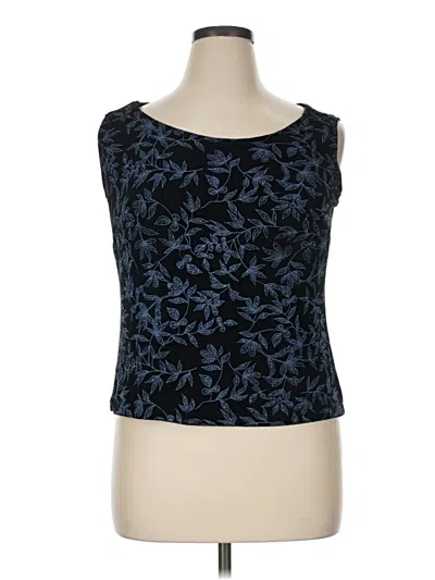 Pre-owned Xscape Tank Top Blue Strapless Neckline Tops