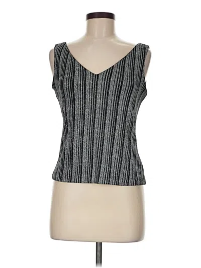 Pre-owned Xscape Tank Top Gray Strapless Neckline Tops