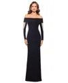 Xscape Womens Embellished Polyester Evening Dress In Black,nude,silver