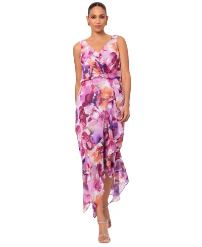 Xscape Women's Floral-print Midi Dress In Multi