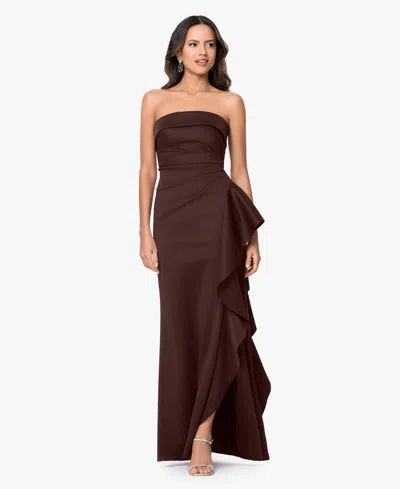 Xscape Women's Long Dress In Brown