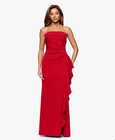 Xscape Women's Long Dress In Red