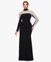 Xscape Women's Mock Neck Maxi Dress In Black