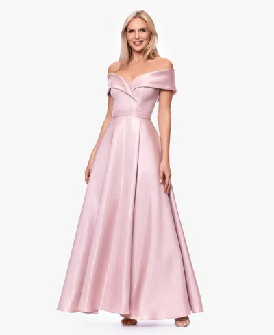 Xscape Women's Off-the-shoulder Ball Gown In Pink