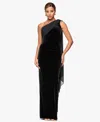 Xscape Women's One Shoulder Maxi Dress In Black