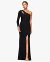 Xscape Women's One Shoulder Maxi Dress In Black