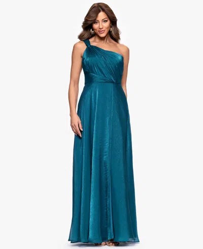 Xscape Women's One-shoulder Organza Ball Gown In Blue