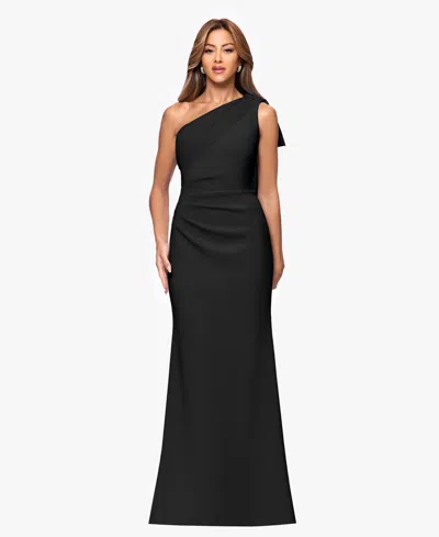 Xscape Women's One-shoulder Maxi Dress In Black