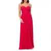 Xscape Women's Rushed Pleated Gown In Red In Red