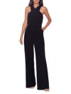 Xscape Plus Size Puffed-sleeve Off-the-shoulder Jumpsuit In Black